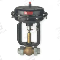 SPENCE Pneumatic Globe Control Valve: Bronze, 2 in Pipe Size, FNPT x FNPT, Air to Spring, Fail Open (MPN K1TH811-60RH). Key specifications — Brand: SPENCE; Disc Material: Stainless Steel; Connection Type: FNPT x FNPT.