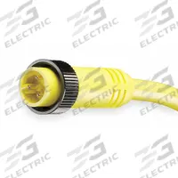 Cordset: 7/8"-16 Male Straight x Bare Wire, 3 Pins, Yellow, PVC, 6 ft Cable Lg, 13 A Max Current (A) (MPN 103002A01F060). Key specifications — Cable Jacket Color: Yellow; NEMA Rating: 6P; Cable Jacket Material: PVC; IP Rating: IP67; Wire Size: 16 AWG; Brand: BRAD HARRISON.