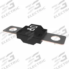LITTELFUSE Automotive Fuse: MIDI® 498 Series, Two-Hole, Bolt-On, Time-Delay, 80 A, 32 V DC (MPN 0498080.MXM6). Key specifications — Brand: LITTELFUSE; Series: MIDI® 498.