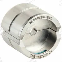 THOMAS & BETTS Upper and Lower Crimping Die: 6 AWG Copper/8 AWG Aluminum, 1 Sizes, Code, Color-Keyed (MPN 15522SS). Key specifications — attr511073: Copper & Aluminum Connectors; attr511072: Code; attr473934: THOMAS & BETTS; attr511065: Color-Keyed; attr511069: Blue; attr542116: 8 AWG Aluminum; attr511067: TBM6PCR-LI.