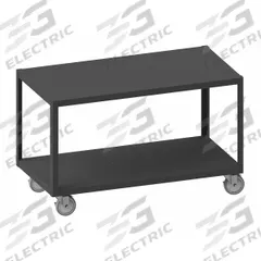 DURHAM MFG Work Table: Fixed Ht, Steel, 48 in x 24 in, 1,200 lb Overall Load Capacity (MPN HMT12G24485PU295). Key specifications — Unit Type: Not Expandable or Modular; Assembly: Fully Assembled; Wheel Material: Polyurethane; Frame Material Finish: Powder Coated; Mobility: Casters; Height Adjustability: Fixed Height; Caster Type: (4) Swivel Locking; Frame Construction: Welded Only.