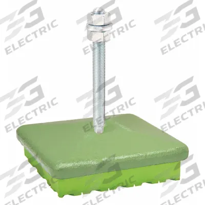 AIRLOC Vibration Isolator Pad: Buna-N, 4 13/16 in Lg, 4 13/16 in Wd, 1 1/16 in Ht - Low-Profile Vibration-Isolating Leveling Pads