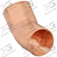 NIBCO Sweat Fitting Elbow: 1/2 in CTS x 1/2 in CTS, Cup x FTG, Wrot Copper (MPN U606-1/2)