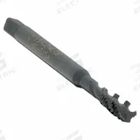 CLEVELAND Spiral Flute Tap: #8-32 UNC, 2B, 3 Flute, Semi-Bottoming Chamfer, Black Oxide Cobalt (MPN C98108)