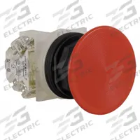 SCHNEIDER Mushroom Head Push Button: Non-Illuminated, Mushroom Head Profile, Non-Metallic, 30 mm (MPN 9001SKR5RH13). Key specifications — Brand: SCHNEIDER; Action: Momentary; Series: 9001SK; Push Button Material Type: Non-Metallic.