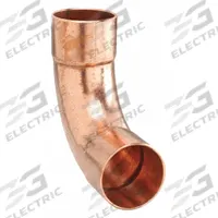 NIBCO Sweat Fitting Elbow: 1/8 in CTS x 1/8 in CTS, Cup x Cup, Wrot Copper (MPN U607LT 1/8)