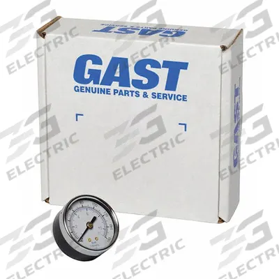 GAST Pressure Gauge: AA806, 33K840/33K842 - Air Compressor Parts