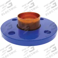 NIBCO Sweat Fitting Adapter: 2 1/2 in CTS x 2 1/2 in Pipe, Cup x Flange, Wrot Copper (MPN 9405555)