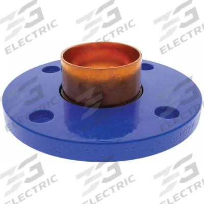 NIBCO Sweat Fitting Adapter: 2 1/2 in CTS x 2 1/2 in Pipe, Cup x Flange - Low-Lead Cast Copper & Bronze Tube Flanges
