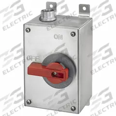 HUBBELL Enclosed Disconnect Switch: Non-Fusible, 30 A, Three Phase, 600V AC, 304 Stainless Steel (MPN HBLDS3SSVFD). Key specifications — Environment: Indoor/Outdoor; Phase: Three; Handle Color: Red; Housing Material: 304 Stainless Steel; Standards: UL Listed; Brand: HUBBELL; For Environment: Indoor & Outdoor Rated; Product Features: VFD Compatibility.