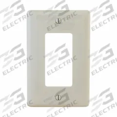 HUBBELL Wall Plate: Decorator-Rocker, 1 Gang, Almond, Jumbo Size (MPN NPJJ26LA). Key specifications — Brand: HUBBELL; Material: Nylon.