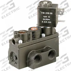 ARO Solenoid Air Control Valve: Alpha, Four-Way / Two-Position, 12V DC, 1/4 in Female NPT, 150 psi (MPN A212SS-012-D). Key specifications — attr1092969: Non-Locking; attr1086920: A212SS-012-D; attr1092977: Spring Return.