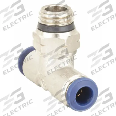 AIGNEP USA Push-Fit Tee Fitting: 5/32 in OD x 5/32 in OD x 1/8 in OD Size, Brass, Silver - Nickel-Plated Brass Tube Fittings