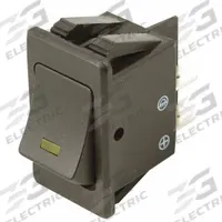 BATTERY DOCTOR Automotive Switch: Rocker Switch, DPST, 4 Connections, Off/On, Black, Black (MPN 20530). Key specifications — Contact Form: DPST; Switch Function: Off/On; Actuator Color: Black; Stem Color: Black; Terminals: 1/4 in Male; Features: Orange LED; Mounting Style: Panel Mount; Brand: BATTERY DOCTOR.