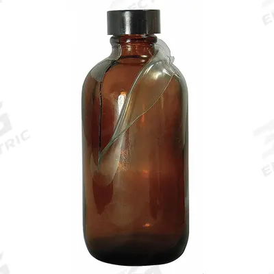 QORPAK Sampling Bottle: 240 mL, Amber, 24-400, Phenolic, 24, PolyCone - Safety Coated Narrow Mouth Round Glass Lab Bottles