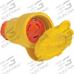 PASS & SEYMOUR Locking Connector: Non-NEMA, Yellow, 125/250V AC, 30 A Current Rating, 3 Poles (MPN 29W08AM). Key specifications — Brand: PASS & SEYMOUR.