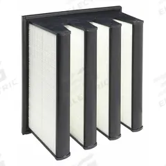 GRAINGER V-Bank Air Filter: 20 in x 20 in x 12 in, Fiberglass, Single Header, 3 Vs, Downstream Face (MPN 33E925). Key specifications — Brand: GRAINGER; Frame or Header Material: Plastic; Media Material: Fiberglass; Filters Out: Cooking Oil.