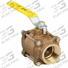 APOLLO Manual Two-Way Ball Valve: 1 1/2 in, Bronze, Straight, FNPT x FNPT, Full Port, Three-Piece (MPN 8210701). Key specifications — Brand: APOLLO; Handle: Lever.