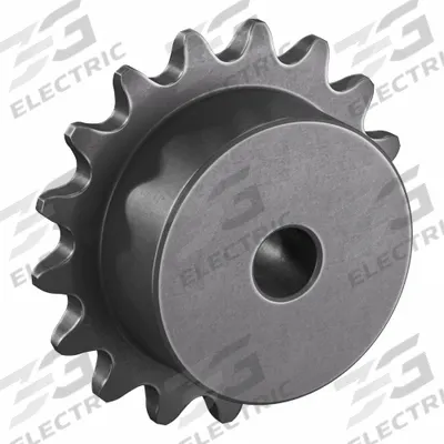 TSUBAKI Sprocket: One-Sided Hub, For Single Strands, 25, 17 Teeth, 1.361 in Pitch Dia - Size 25 Plain-Bore Roller Chain Sprockets