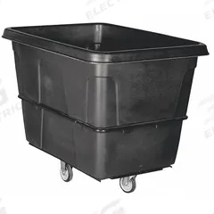 GRAINGER Cube Truck: 20 cu ft, 1,200 lb, 48 1/2 in L x 36 in W x 37 1/2 in H, (2) Rigid/(2) Swivel (MPN 36FL01). Key specifications — Manufacturer Part Number: 36FL01; Brand: GRAINGER; Caster/Wheel Configuration: (2) Rigid; Color: Black.