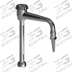 CHICAGO FAUCETS Spout: Spout, Gooseneck, 5 gpm Flow Rate, Brass, Polished Chrome, Swivel Spout (MPN GN2BVBE7JKCP). Key specifications — Brand: CHICAGO FAUCETS; Color/Finish: Polished Chrome; Inlet Connection Type: UNEF; Product Type: Spout.