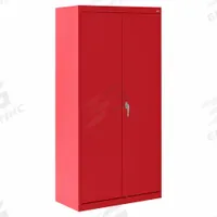 SANDUSKY Shelf Cabinet: 36 in x 18 in x 72 in, Swing Handle & Keyed, 24 ga Panel Thick, Frame, Red (MPN CA41361872-01). Key specifications — Cabinet Color: Red; Method of Construction: Welded; Base Type: Frame; Assembled: Assembled; Mobility: Stationary; Adjustable Shelves: (4) Adjustable; Cabinet Finish: Powder Coated; Cabinet Material: Steel.