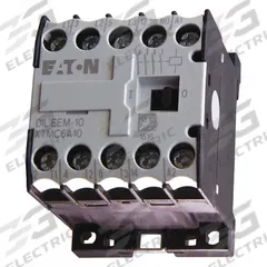 EATON Miniature IEC Magnetic Contactor: Non-Reversing, 3 Poles, 3NO Contacts, 6 A, 240V AC Coil (MPN XTMC6A10B). Key specifications — attr945107: EATON; attr972381: Yes.