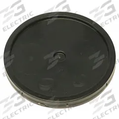 APPROVED VENDOR Pail Lid: Gasketed/Snap-On/Tear Tab, 12 1/4 in Overall Dia, Black, Plastic (MPN ROP2100CVR-TT-BK). Key specifications — attr1265148: Not Rated; attr1188872: APPROVED VENDOR; attr1265149: 1H2/Y27/S; attr1188855: 49EN34; attr1188854: Plastic; attr1188856: ROP2150BK-M.