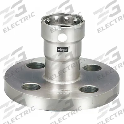VIEGA MEGAPRESS Crimp Adapter Fitting: 1 1/2 in Pipe Size, Press-fit, FKM - Potable Water Stainless Steel Press Flanges