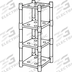 TOLCO Plastic Shelving: 14 in x 14 in, 37 in Overall Ht, 4 Shelves, 50 lb Load Capacity per Shelf (MPN 60NN30). Key specifications — attr37431: Plastic; attr37432: Polypropylene; attr33754: TOLCO.