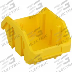 QUANTUM STORAGE SYSTEMS Cross-Stacking Bin: 6 5/8 in x 9 1/2 in x 5 in, Yellow, 75 lb Load Capacity (MPN QP965YL). Key specifications — Electrostatic Discharge: Not Electrostatic Discharge Conductive; Brand: QUANTUM STORAGE SYSTEMS; % Recycled Content: 0%.