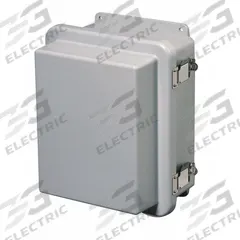 WIEGMANN Enclosure: Fiberglass, 20 in x 16 in x 10 in, NEMA 1/12/3R/4X/6P, Hinged, Solid Cover (MPN HW-RHJ201610CHQR). Key specifications — Brand: WIEGMANN; Closure Method: Padlock Hasp; Knockouts: Not Included.