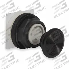 SCHNEIDER Mushroom Head Push Button: Black, 30 mm Mounting Size, Non-Metallic, Momentary (MPN 9001SKR4B). Key specifications — Brand: SCHNEIDER; Action: Momentary; Series: 9001SK; Push Button Material Type: Non-Metallic.