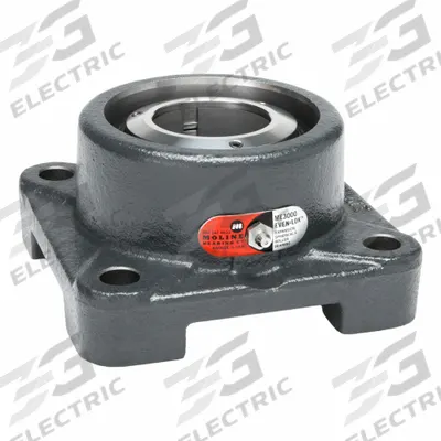 MOLINE BEARING 4 Bolt Flange Bearing: Spherical Roller, 2 1/2 in Bore, Cast Iron - Flange-Mount Spherical Roller Bearings