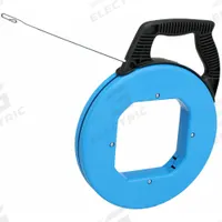 IDEAL Fish Tape: 60 ft Lg, Manual Wind Tape Retraction, Flat Tape Shape, Formed Hook End Style (MPN 31-055). Key specifications — attr306613: 31-055; attr306630: Tuff-Grip Pro; attr306618: Formed Hook; attr306631: Rotating; attr306616: IDEAL; attr542118: Manual Wind; attr544274: 12 in.
