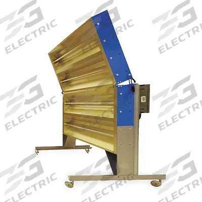 FOSTORIA Electric Infrared Heater: 6400W Watt Output, Hardwired, 240V AC, 1 or 3 Phase - Portable Infrared Radiant Electric Jobsite & Garage Heaters