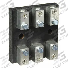 MERSEN Fuse Block: Open Block Design, 3 Pole, 600 V AC, Box Lug, Non-Indicating (MPN 61033T). Key specifications — Brand: MERSEN.