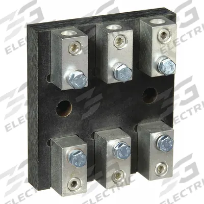 MERSEN Fuse Block: Open Block Design, 3 Pole, 600 V AC, Box Lug - Fuse Blocks for UL Class T Fuses
