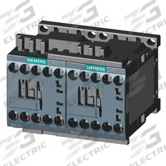 SIEMENS IEC Magnetic Contactor: Reversing, 3 Poles, 3NO Contacts, 16 A, 120V AC Coil (MPN 3RA23188XB301AK6). Key specifications — Brand: SIEMENS; Integrated Surge Suppression: No.