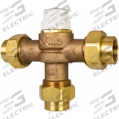 APOLLO Mixing Valve: 1/2 in Inlet Connection Size, 1/2 in Outlet Connection Size - Point-of-Source Mixing Valves