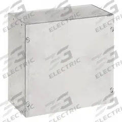 HOFFMAN Enclosure: Steel, 8 in x 8 in x 8 in, NEMA 1, Solid Cover, Screw On, Galvanized (MPN ASG8X8X8NK). Key specifications — Brand: HOFFMAN; Closure Method: Screws; Knockouts: Not Included.