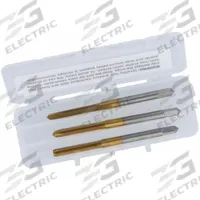 CLEVELAND Tap Kit: #6-40 UNF, H2 / 3B, 3 Flute, TiN Coated High Speed Steel (MPN C84231). Key specifications — attr1300563: One Each Taper, Plug, and Bottoming.