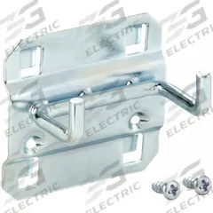 APPROVED VENDOR Double Rod Pegboard Hook: 1 1/4 in x 2 1/4 in, Screw-In, Surface, Silver (MPN 6YB94). Key specifications — Mounting Type: Surface; Finish: Zinc-Plated; Color: Silver; Accessory Type: 90-Degree Double Rod Hook; Locking System: Screw-In; Brand: APPROVED VENDOR.