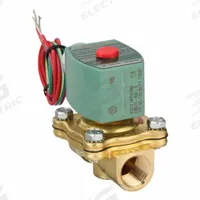 REDHAT Solenoid Valve: 2-Way, Normally Closed, 1/2 in Pipe Size, 110V AC/120V AC, Watertight (MPN 8210G002E). Key specifications — Pipe Size: 1/2 in; Voltage: 110V AC; Brand: REDHAT; Coil Enclosure: Watertight.