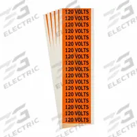 BRADY Conduit & Voltage Signs & Labels: 2 1/4 in Label Wd, 1/2 in Label Ht, 120 Volts, C Label, 5 PK (MPN 152384). Key specifications — Legend: 120 Volts; Brand: BRADY; Label Style: C.