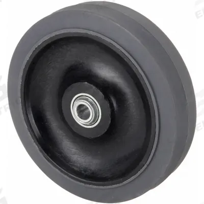 APPROVED VENDOR Caster Wheel: 4 in Wheel Dia., 1 1/4 in Wheel Wd, Rubber, 250 lb Load Rating - Conductive Rubber Tread on Plastic Core Wheels