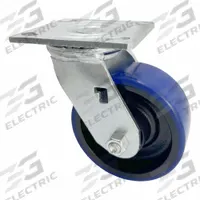 APPROVED VENDOR Plate Caster: Swivel, No Brake, Polyurethane, 5 in Wheel Dia, 2 in Wheel Wd, Plain (MPN 29XU51). Key specifications — Wheel Bearing Type: Plain; Wheel/Tread Color: Blue; Brand: APPROVED VENDOR; Caster Type: Swivel.
