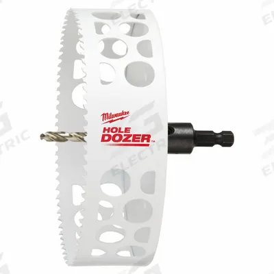 MILWAUKEE Hole Saw: 4 1/4 in Saw Dia., 3/5 Teeth per Inch, 1 5/8 in Max. Cutting Dp - Multi-Material-Cutting Hole Saws with Attached Arbor