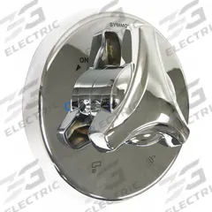 SYMMONS Tub and Shower Trim Kit: Compatible Product Type Temptrol Bathtub and Shower Valves (MPN BP-46-2-STK-TRM). Key specifications — Compatible Product Type: Temptrol Bathtub and Shower Valves; Brand: SYMMONS; Product Type: Tub and Shower Trim; Trim Plate Shape: Circle; Handle Material: Metal; Trim Finish/Color: Chrome.