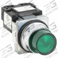 SIEMENS Pilot Light: 30 mm Panel Mounting Size, Green, Incandescent, Class 52 Series (MPN 52PL4E3). Key specifications — Series: Class 52; Brand: SIEMENS; Includes Push-To-Test: No Push-To-Test Included.